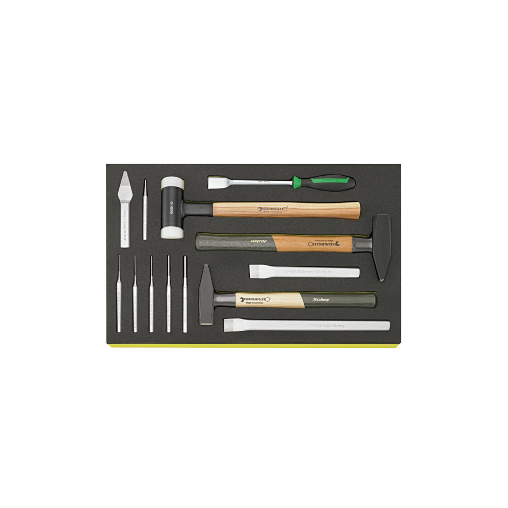 TCS 102-108/10959/10961/12718/13 Assortimento utensili a percussione in termoformato TCS