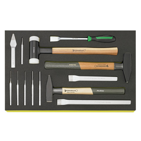 TCS 102-108/10959/10961/12718/13 Assortimento utensili a percussione in termoformato TCS