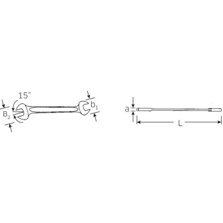 TCS WT 10A/9 Assortimento chiavi fisse MOTOR in TCS WT – Misure in pollici