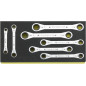 TCS 25/7 Assortimento chiavi doppie a cricchetto in TCS