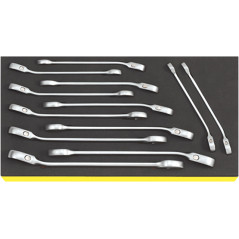 TCS 17/12 Assortimento di chiavi combinate a cricchetto OPEN RATCH in TCS