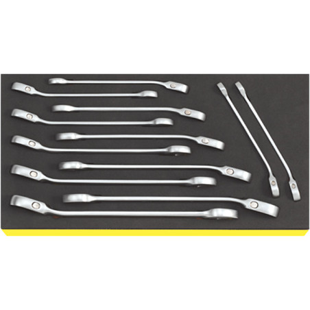 TCS 17/12 Assortimento di chiavi combinate a cricchetto OPEN RATCH in TCS