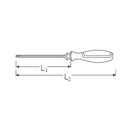 4632SK Giraviti PH per viti con intaglio a croce DRALL+, a percussione