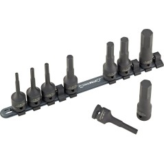 Set di inserti per cacciaviti IMPACT INHEX su barra per chiavi a bussola