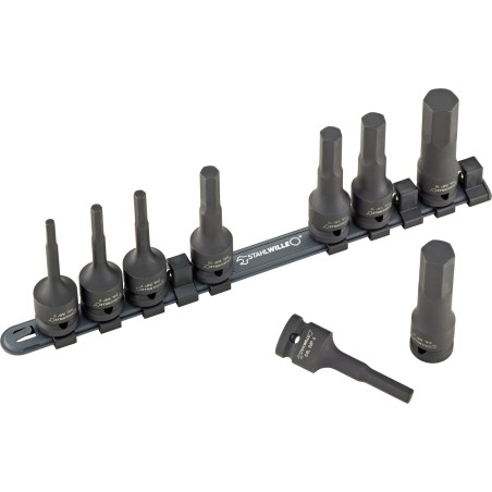 Set di inserti per cacciaviti IMPACT INHEX su barra per chiavi a bussola