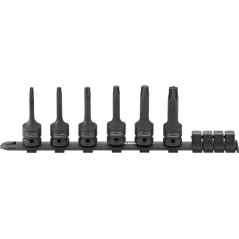 Set di inserti per giravite IMPACT TORX® su barra per chiavi a bussola