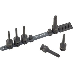 Set di inserti per giravite IMPACT TORX® su barra per chiavi a bussola