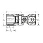 47A Bussole a snodo attacco da 3/8”, misure in pollici 47A Bussole a snodo attacco da 3/8”, misure in pollici