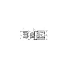 47TX Bussole a snodo attacco da 3/8” TORX