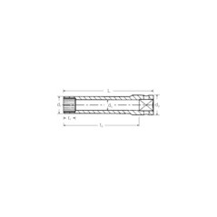 46ASP Chiavi a bussola Spline-Drive, lunghe, attacco da 3/8”