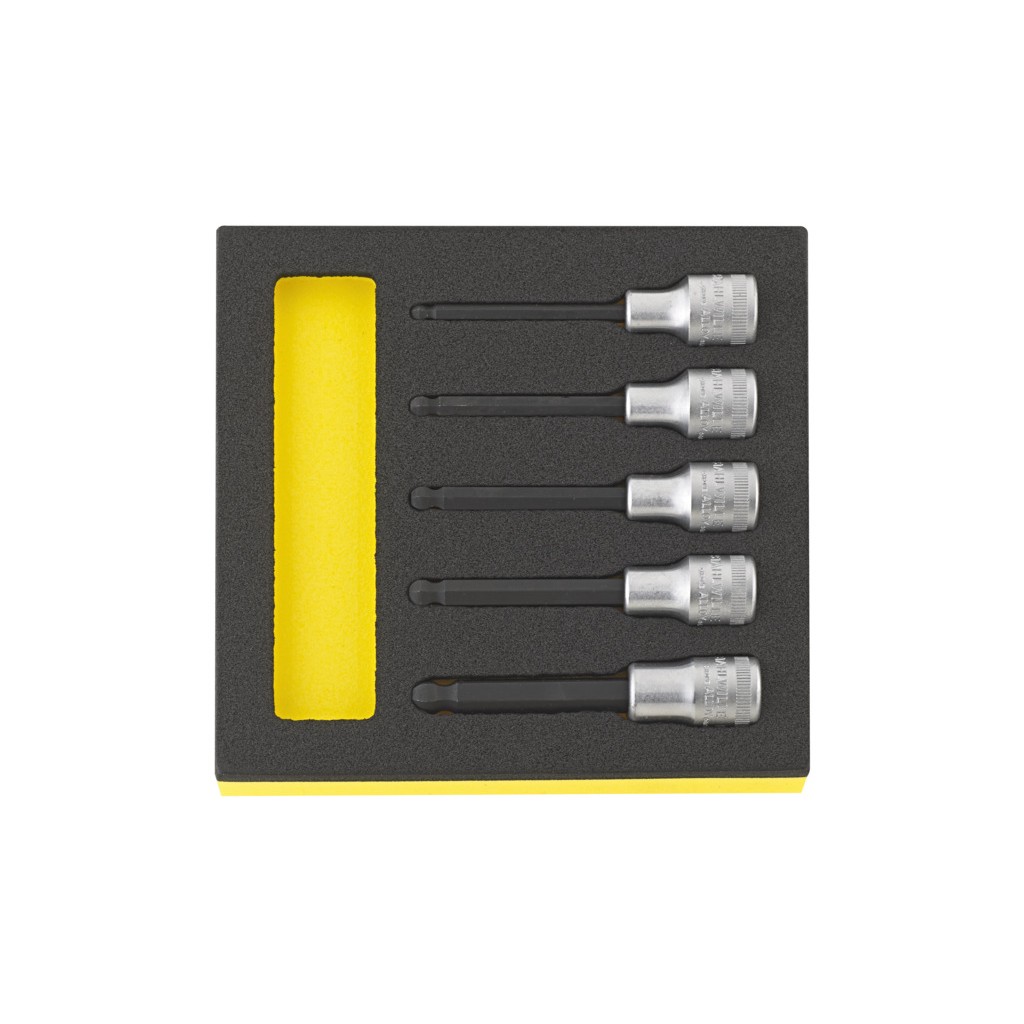 TCS 54KK/5 Assortimento di 5 bussole INHEX con sfera, attacco da ½”