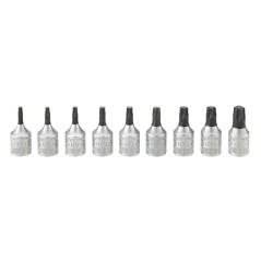 44KTX/9 Assortimento di 9 bussole torx, attacco da ¼”