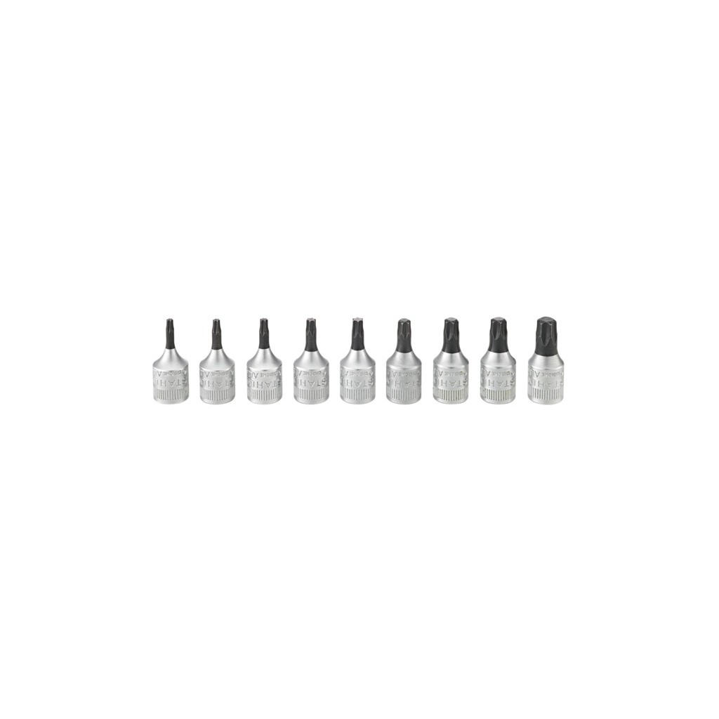 44KTX/9 Assortimento di 9 bussole torx, attacco da ¼”
