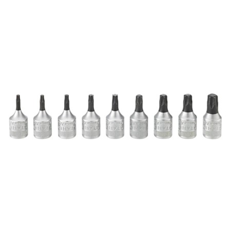 44KTX/9 Assortimento di 9 bussole torx, attacco da ¼”