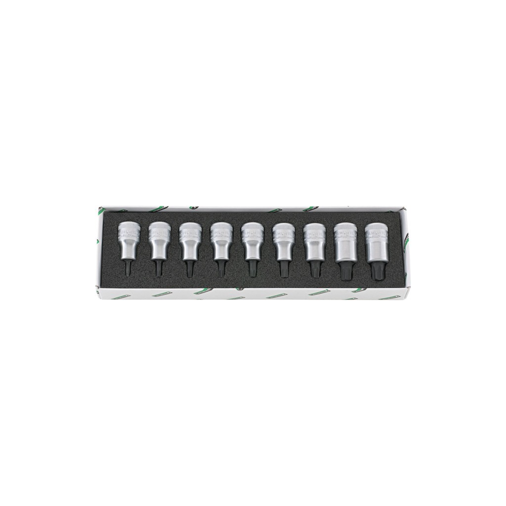 54TX/9 Assortimento bussole torx, attacco da ½” 54TX/9 Assortimento bussole torx, attacco da ½”