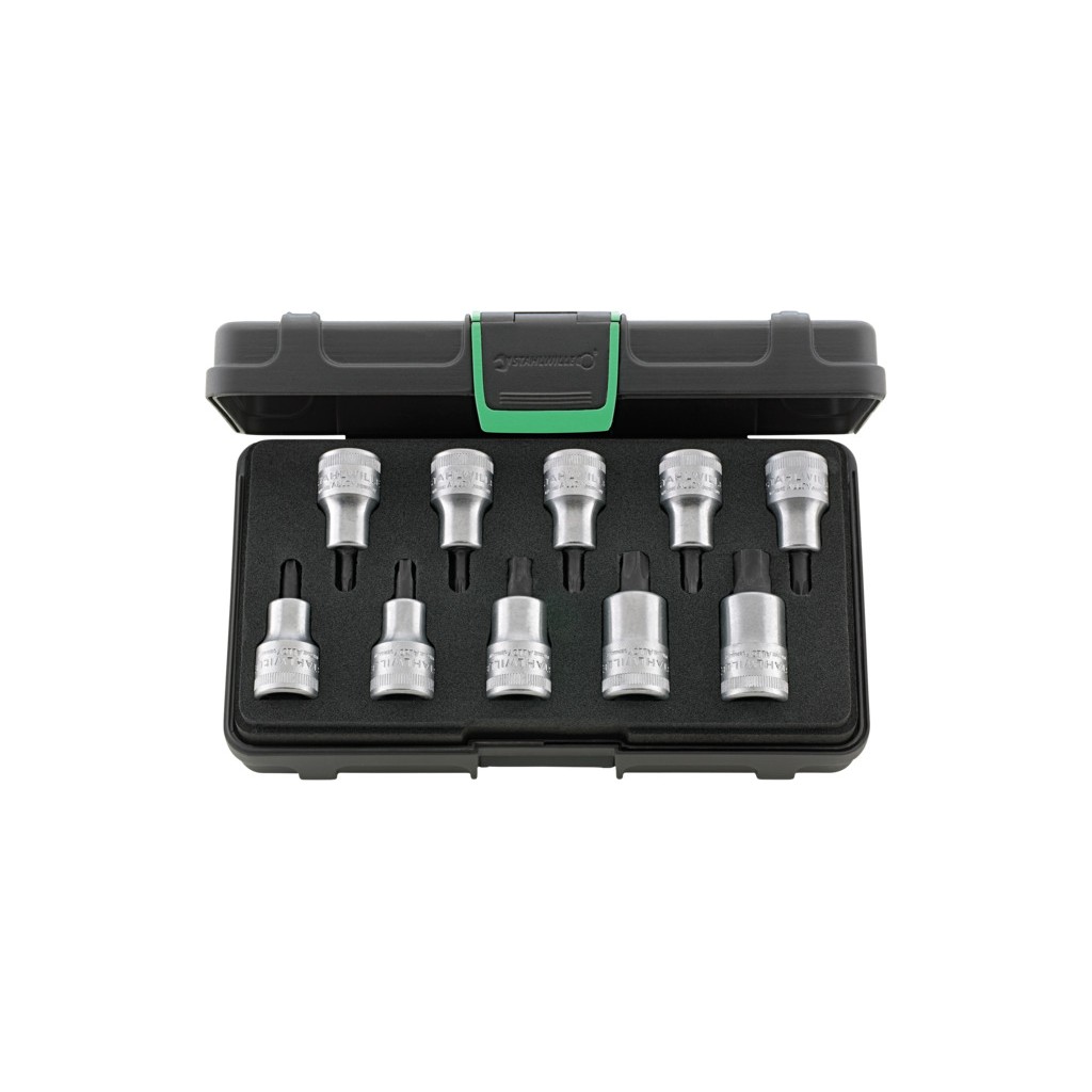 54TX/10 Assortimento bussole torx, attacco da ½” 54TX/10 Assortimento bussole torx, attacco da ½”
