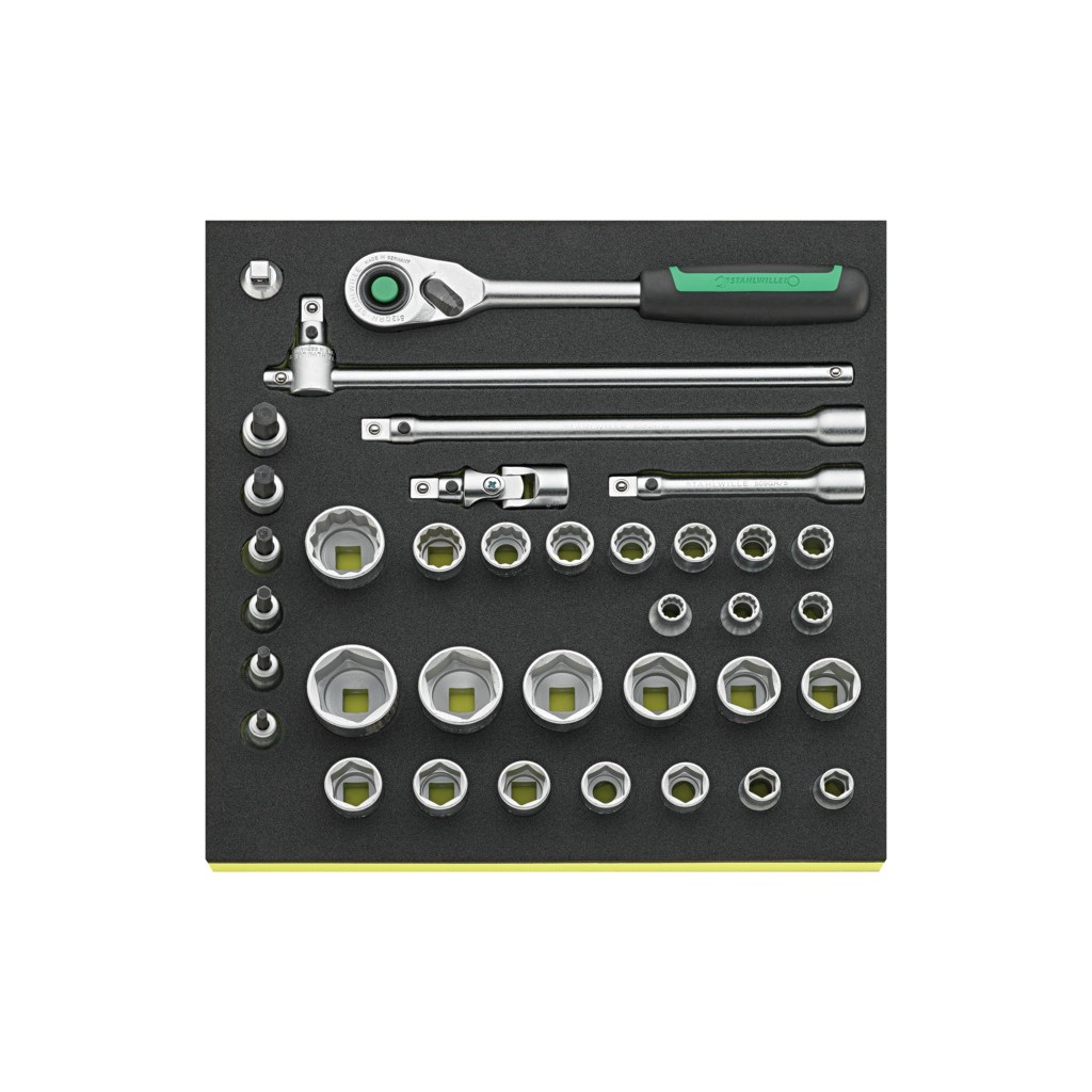 TCS 50/52/30/6QR Assortimento di 36 utensili da ½”
