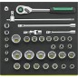 TCS 50/52/30/6QR Assortimento di 36 utensili da ½”
