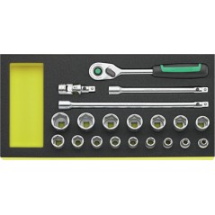 TCS 456/16/4 MF QR Assortimento di 20 utensili da 3/8”