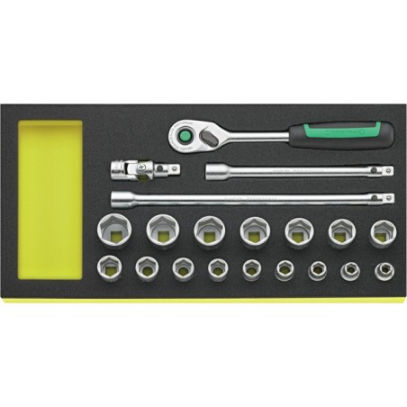 TCS 456/16/4 MF QR Assortimento di 20 utensili da 3/8”