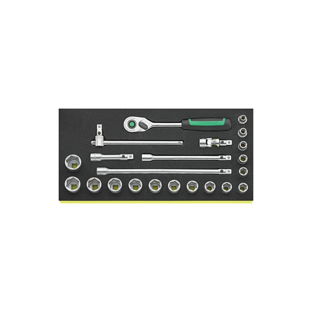 TCS 456/16/6 QR Assortimento di 22 utensili da 3/8”