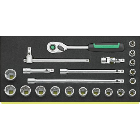 TCS 456/16/6 QR Assortimento di 22 utensili da 3/8”