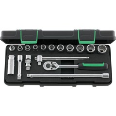 45A/12/5 Assortimento di 17 utensili da 3/8” – misure in pollici