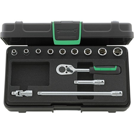 40A/9/4 Assortimento di 13 utensili da ¼”, misure in pollici