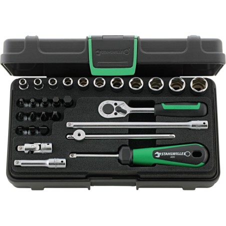 40/23/6 Assortimento di 29 utensili da ¼”