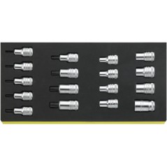 TCS 50TX/54TX/17 Assortimento di bussole torx da ½”