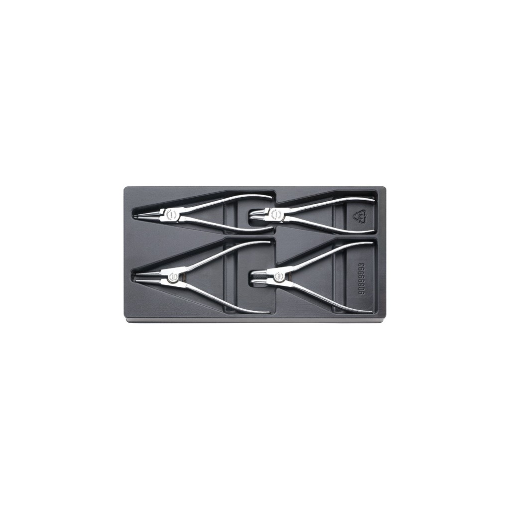 6702 Assortimento pinze per anelli elastici di sicurezza 4pcs 6702 Assortimento pinze per anelli elastici di sicurezza 4pcs