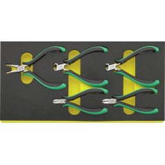 TCS 6707-6711 Assortimento pinze per l’elettronica 5pcs