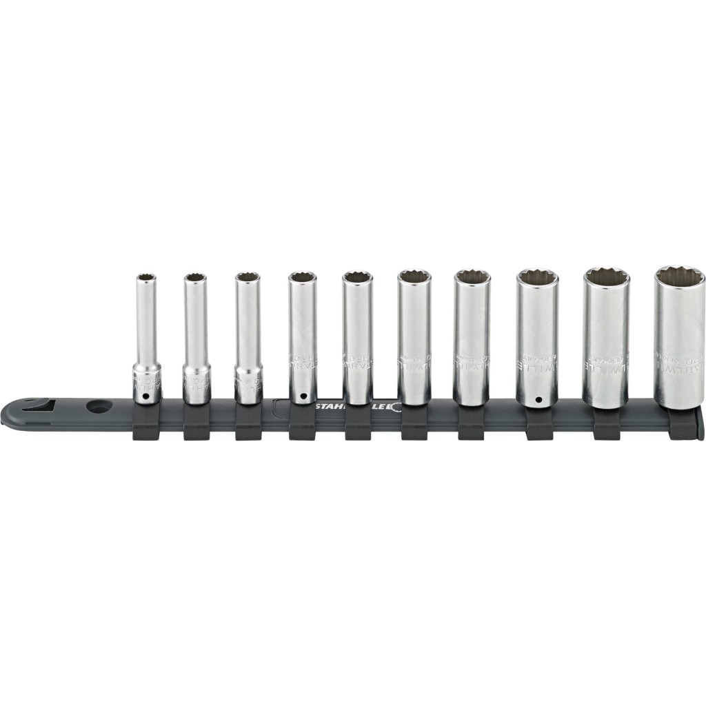 40aDL/10-12916 Set di 10 chiavi a bussola da ¼” – lunghe – misure in pollici
