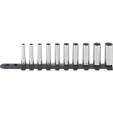 40aDL/10-12916 Set di 10 chiavi a bussola da ¼” – lunghe – misure in pollici