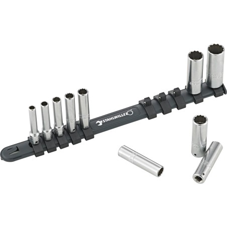 40aDL/10-12916 Set di 10 chiavi a bussola da ¼” – lunghe – misure in pollici