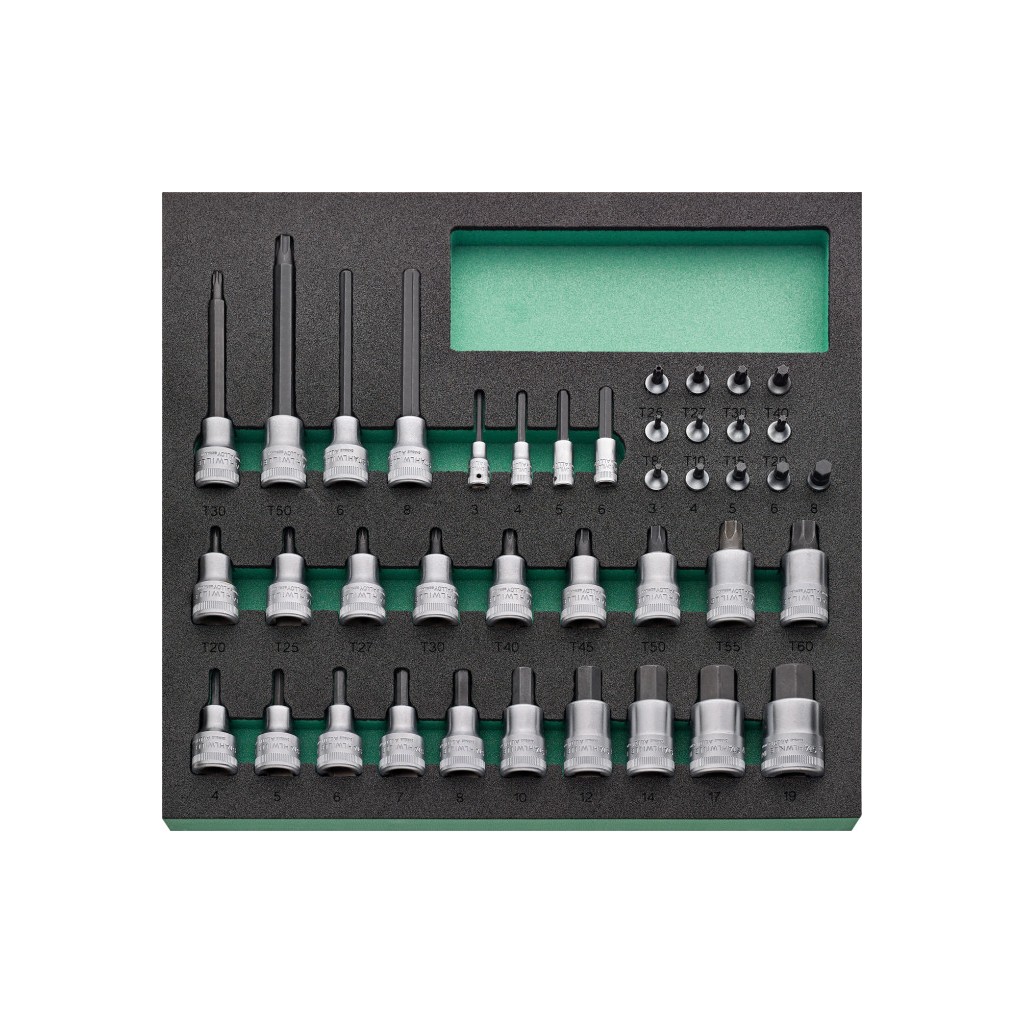 TCS 11 821/40 Set di bussole INHEX ¼” e ½”