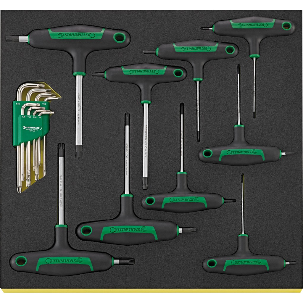 TCS 10769+10771/17 Assortimento giraviti piegati ad angolo in TCS