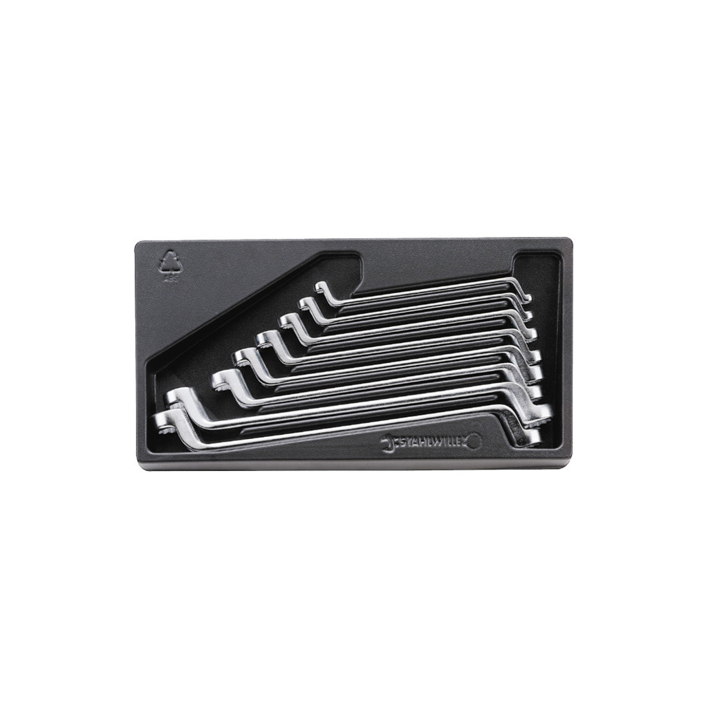 ES 20/8,6X7-19X22MM Assortimento 8 chiavi poligonali doppie