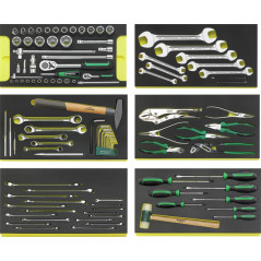 806/6 WT TCS Assortimento 104 utensili in termoformati