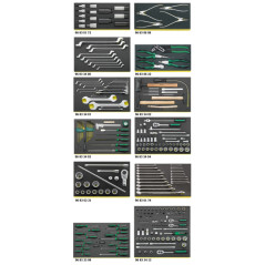 3022 TCS Assortimento 262 utensili da officina per autocarri Mercedes Benz