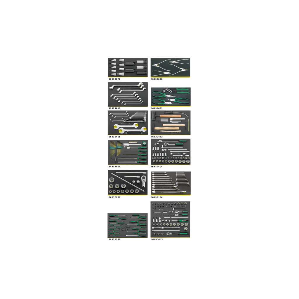 3022 TCS Assortimento 262 utensili da officina per autocarri Mercedes Benz